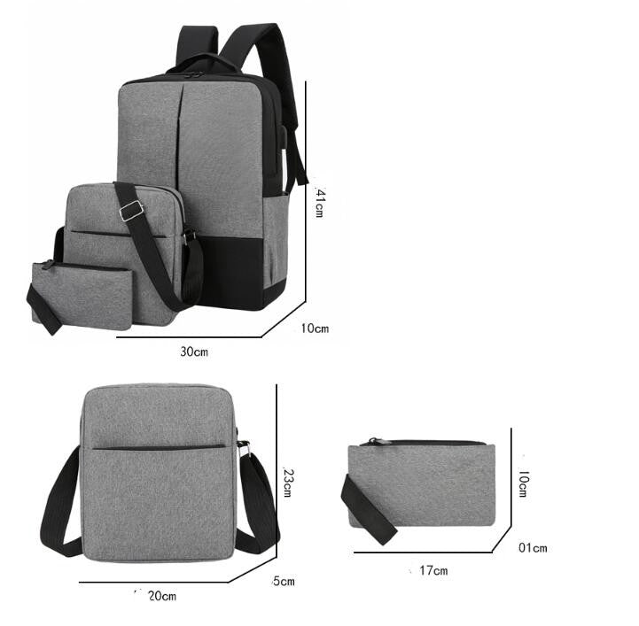 مجموعة ثلاث قطع من حقيبة الظهر غير الرسمية للرجال - سوق وان جملة